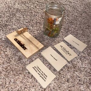 OCTIMBER Joy in a Jar Affirmations + Hanging Joy on Wood